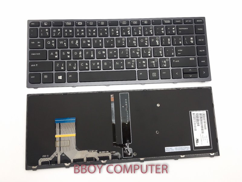 HP KEYBOARD คีย์บอร์ด HP Zbook Studio G3 มี Backlight ไทย-อังกฤษ 