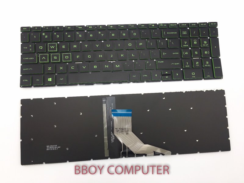 HP KEYBOARD คีย์บอร์ด HP Pavilion Gaming 15-CX  มี Backlight สีเขียว
