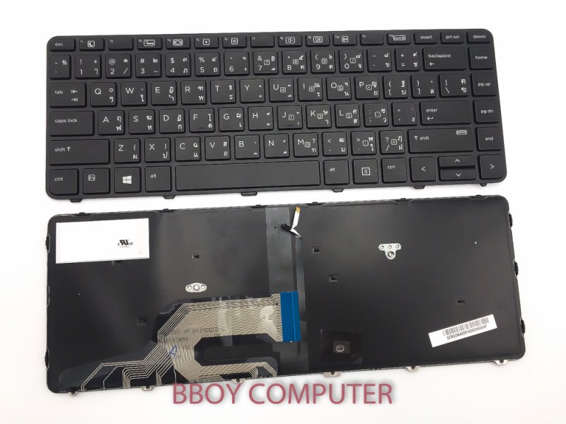 HP KEYBOARD คีย์บอร์ด HP Probook 430 g3  430 g4 440 g3 440 g4 445 g3 645 g3 640 g2 TH-EN ไม่มีไฟ backlite 