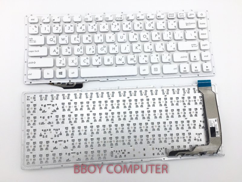 ASUS Keyboard คีย์บอร์ด X441 X441S X441SA X441SC X441U X441UA X441UV K441 K441S K441SA K441SC K441U K441UA K441UV  สีขาว TH-EN