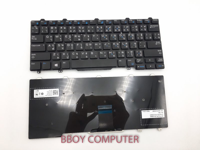DELL KEYBOARD คีย์บอร์ด Dell Latitude E7250 E5250T E5250 E7270 E5270 ไทย-อังกฤษ