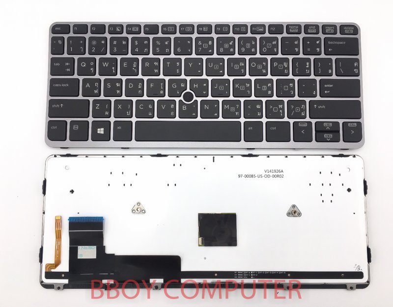 HP Keyboard คีย์บอร์ด HP EliteBook 820 G1 820 G2 ไทย อังกฤษ