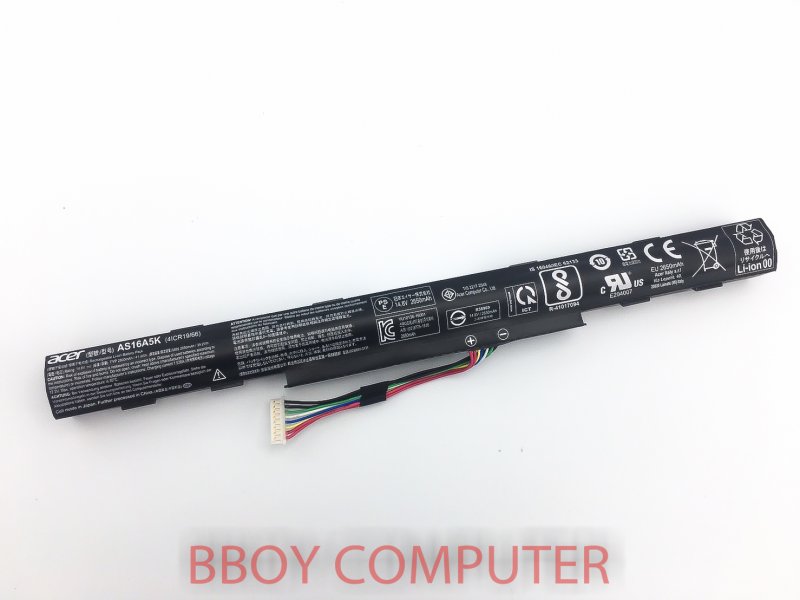 ACER Battery แบตเตอรี่ ของแท้  ACER Aspire E15 E5-475G E5-523G E5-553G E5-575G E5-774G E5-575 E5-575G-57D4 E5-575G-53VG 52RJ 54Y2 E5-575T E5-575TG E5-774 E5-774G E5-575G Travelmate p249 AS16A5K  ++