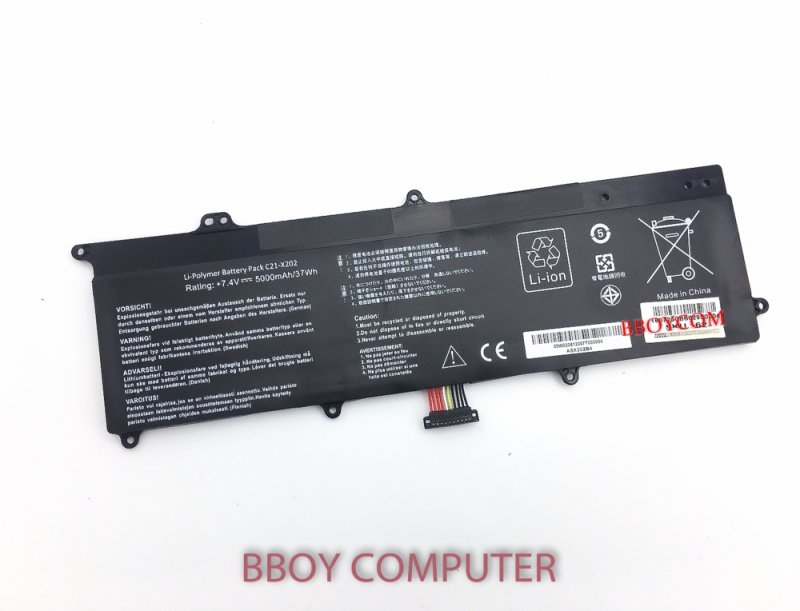 ASUS Battery แบตเตอรี่ ASUS VivoBook C21-X202 S200 S200E X202 X202E X201 X201E 