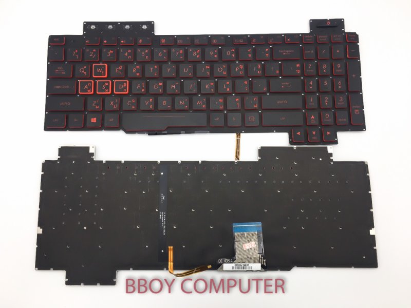 ASUS Keyboard คีย์บอร์ด ASUS Gaming fx80 fx80gm FX504 FX504G  FX504GE FX504GD FX504GM FX505 Fx505D ไทย-อังกฤษ มี Backlite **++