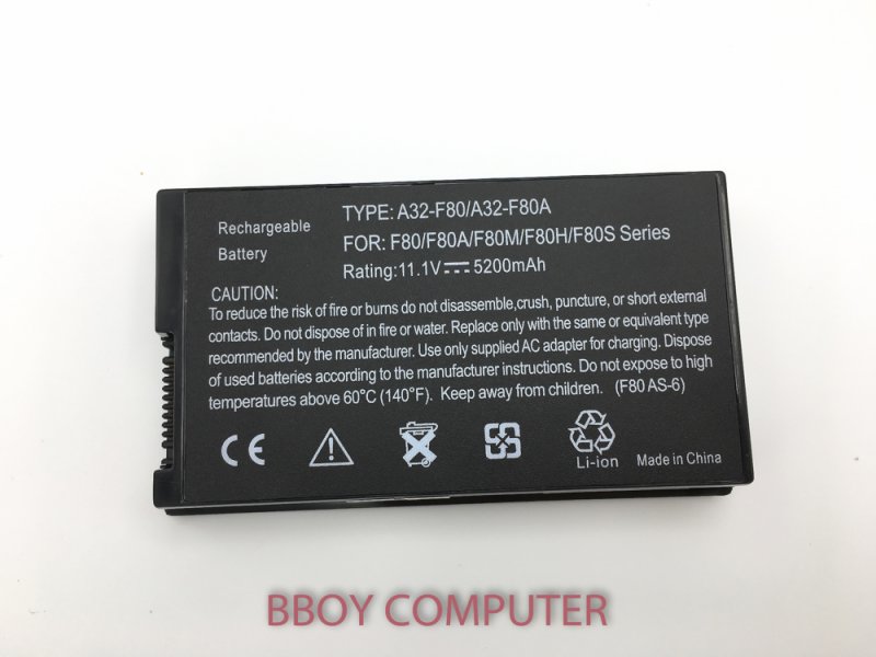 ASUS Battery แบตเตอรี่ ASUS F50 F80 F81 F83 X61S X61F X82 X85 X88 model A32-F80 ***+++
