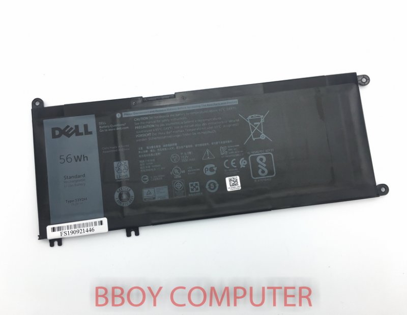 Dell  Battery แบตเตอรี่ Inspiron 33YDH 7577 7778 7779  7786 7586 7570 7573 7773 G3 15-3579 g7 15 7588 Latitude 3380 3480 3488  3580/  3590 (3400  56Wh ) vostro 15 7570 (CPU GEN 5-7) 33ydh  *+