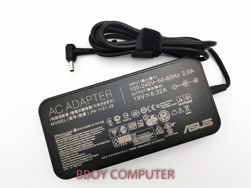 ASUS Adapter อะแดปเตอร์ ของแท้ ASUS 19V 6.32A 120W หัวเข็มขนาด 4.5 * 3.0 MM ASUS A570Z F570Z K570Z R570Z 