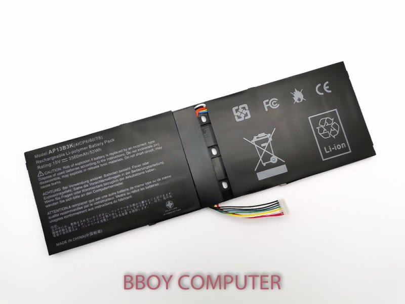 ACER Battery แบตเตอรี่ Aspire M5-583P V5-452G V5-472G V5-473G V5-552G V5-572G V5-572P V5-573G V7-481P V7-481PG V7-581G V7-582G ES1-511 ES1-512 M5-583P AP13B3K แบตมี มอก