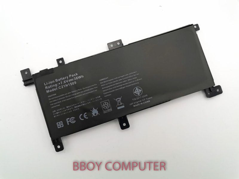 ASUS Battery แบตเตอรี่ ASUS K556 K556U X556UA X556UB X556UF X556UJ X556UQ X556UR X556UV C21N1509 แบตมี มอก