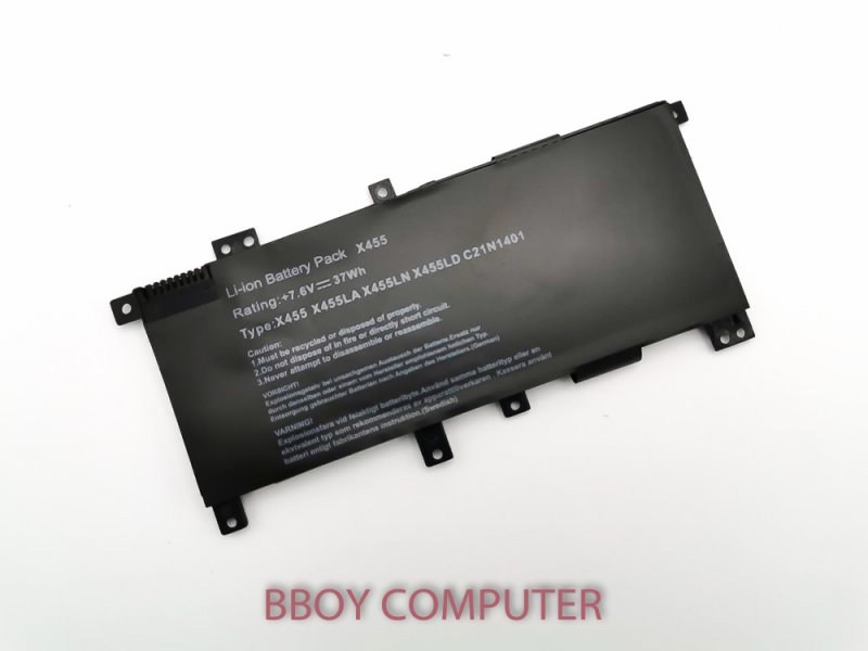 ASUS Battery แบตเตอรี่ ASUS K455 K455L  X454L X455  X455LA  X455LD  X455L  X455LJ  X455LN  X455WA  X455WE ASUSA C21N1401 แบตมี มอก)