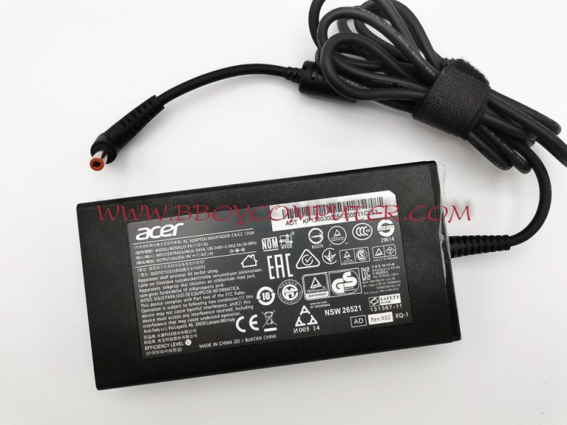 ACER Adapter อะแดปเตอร์ ของแท้ ACER 19V 7.1A หัวส้ม หัวรู ขนาด 5.5*2.5 MM Acer Nitro VN7-591 series VN7-591G VN7-791  MS2391 ASPIRE Z1800 AZ3-715 19V 7.1A 135W 