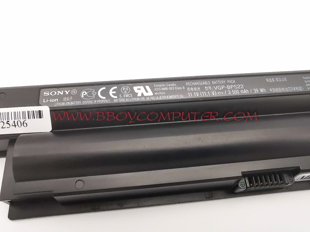 Replacement Laptop Battery For Sony VAIO VGP-BPS22 – 5200mAh, 11.1V, 6-Cell Li-Ion