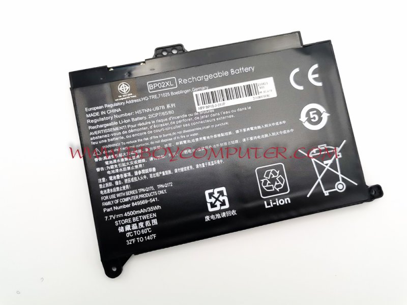  HP Battery แบตเตอรี่ HP Pavilion 15-AU 15-AW Model BP02XL