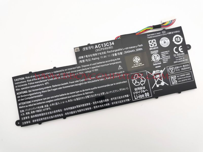 ACER Battery แบตเตอรี่ ACER Aspire AC13C34  V5-122P V5-132 V5-132P E-11 E3-111 E3-112 ES1 ES1-111 ES1-420 V-11 V3-111 V3-112 