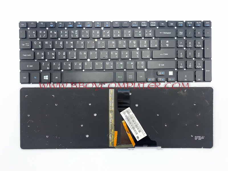ACER Keyboard คีย์บอร์ด Acer Aspire V15 Nitro VN7-571G VN7-591G สกรีนไทยไม่คม มีไฟ Backlite