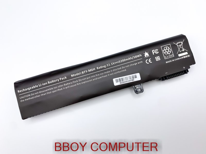  MSI Battery แบตเตอรี่ MSI BTY-M6H GE62 GE72 GE75 GP62 GP72 GP73 GP75 GV62 GL62 GL62M PL62 GL63 GL72 GL73 GL65 GL75 PE60 PE70 