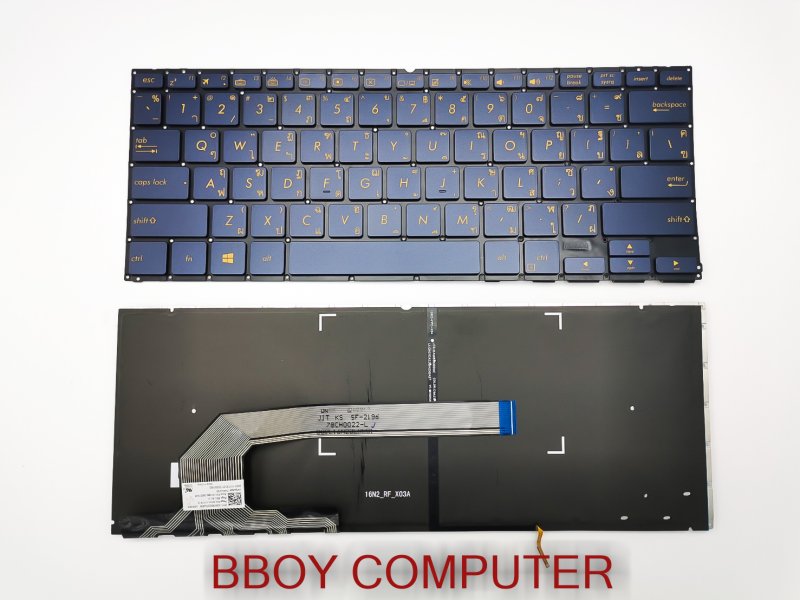 ASUS Keyboard คีย์บอร์ด ASUS Zenbook Flip S UX370 UX370U UX370UA มีไฟ Backlite TH-EN