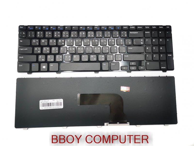 DELL Keyboard คีย์บอร์ด DELL INSPIRON 15 3521 15 5521 3531 3521 3537 15R 5521 5537 N3537 M511R M531R 3521 5521 5528 5537 LATITUDE 3540 VOSTRO 2521 YH3FC ไทย อังกฤษ  *+