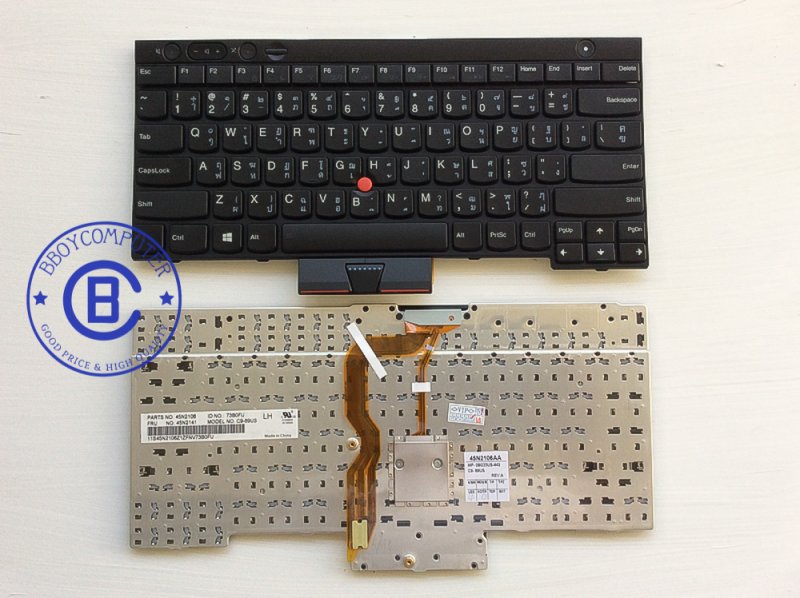 LENOVO Keyboard คีย์บอร์ด LENOVO THINKPAD  L430 T430 T430S T430I X230 X230T X230I T530 W530 TH-EN สกรีนไทยจาง *+