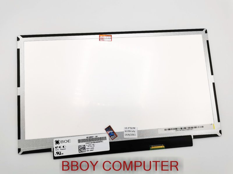 จอ 13.3 LED Slim 30 พิน สำหรับใส่ Lenovo Dell Toshiba  บางรุ่น ไม่มีหู จอขอบหนาราวๆ 3.5MM