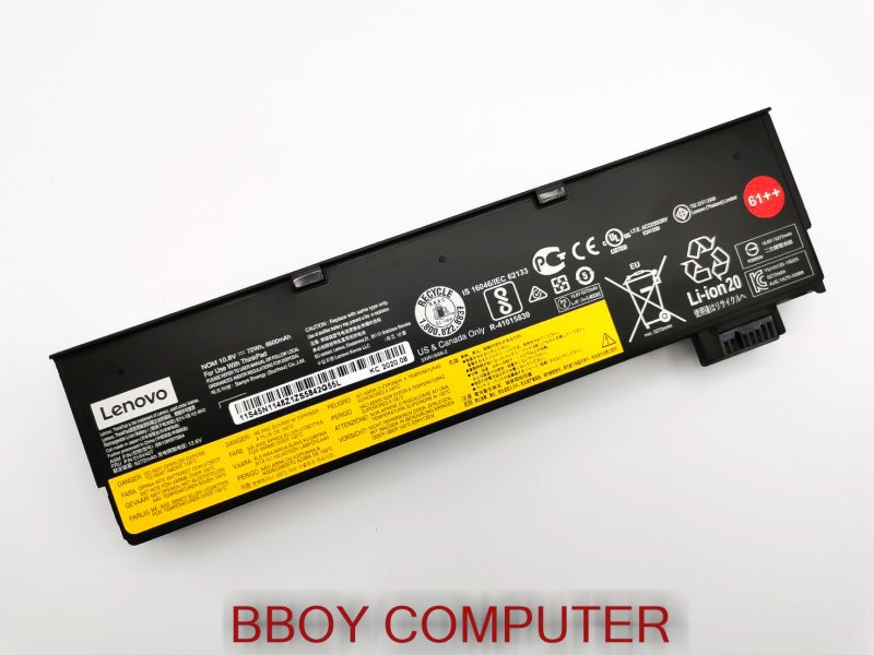 LENOVO Battery แบตเตอรี่แท้ LENOVO ThinkPad T470 T480 T570 T580 SB10K97585 72Wh 