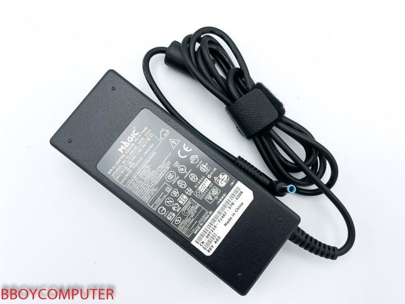 HP Adapter อะแดปเตอร์ HP 19.5V 4.62A 90W หัวเข็ม สีฟ้า 4.5*3.0mm