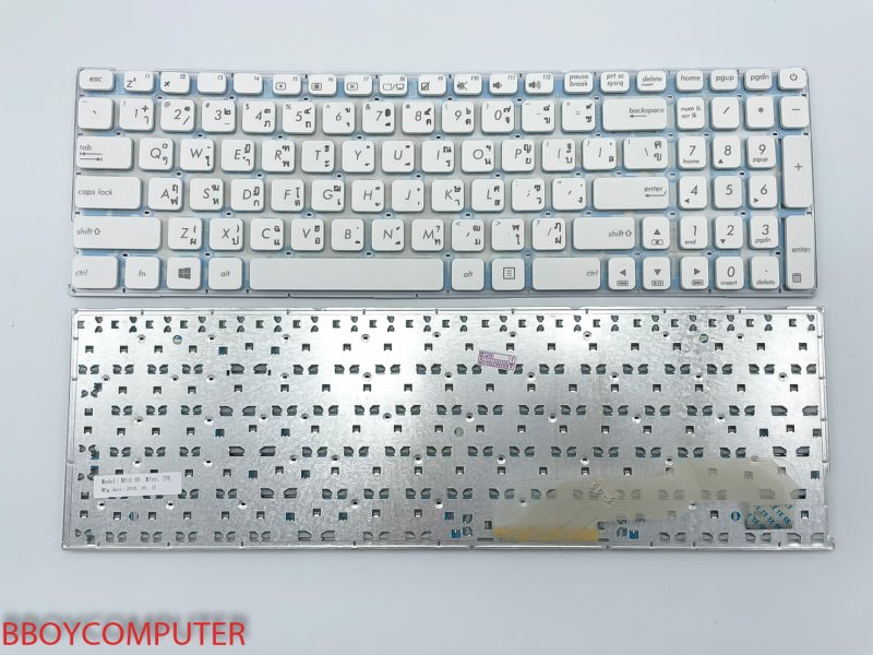 ASUS Keyboard คีย์บอร์ด x541 K541 K541U K541UA K541UV K541UJ F541 F541U F541UA F541UV F541UJ  สีขาว ไทย-อังกฤษ 