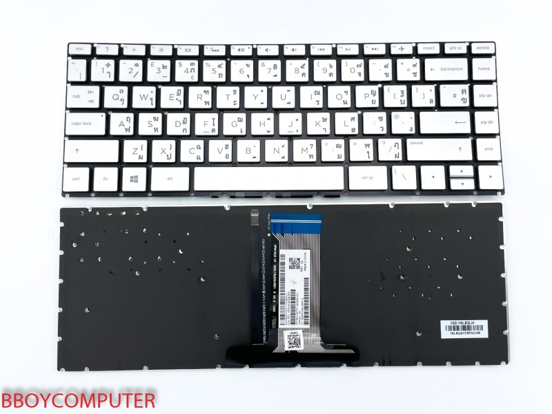 HP Keyboard คีย์บอร์ด HP X360 14-BA สีเทา มีไฟ backlite *+