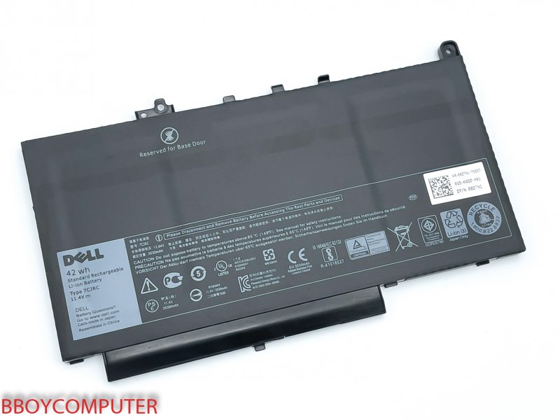 DELL Battery แบตเตอรี่ ของแท้  Dell Latitude  type 7CJRC  E7270 E7470 รุ่นนี้มี 2 Type นะครับ ต้องแกะเทียบก่อนสั่งซื้อ  ***+++