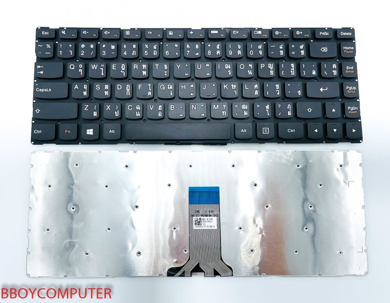 LENOVO Keyboard คีย์บอร์ด LENOVO S41 S41-35 S41-75 U31-70 U41-70 S41-70 Yoga 500-14ISK Ideapad 500S-14ISK 500-14IBD 500-14IHW 100S-14IBR 100S-14ISK U31 300S-14ISK ไทย-อังกฤษ