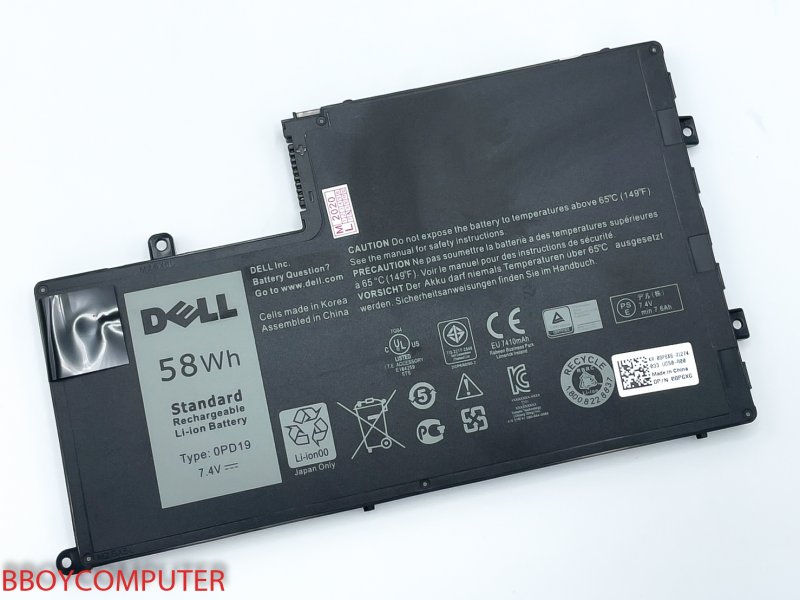 DELL Battery แบตเตอรี่ Dell Inspiron OPD19 15 5442 5445 5447 5547 5448 ใชกับ Part OPD19 เท่านั้น **