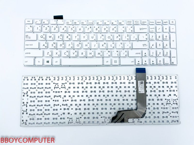 ASUS Keyboard คีย์บอร์ด ASUS X542 X542U X542U X542UR X542UQR X542UN X542UF X542UA X542UQ X542B X542BA K542 A542 FL8000 A580U F580U สีขาว ไทย อังกฤษ