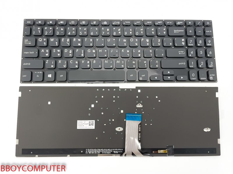 ASUS Keyboard คีย์บอร์ด ASUS VIVOBOOK S15 S530U S530f TH-EN  สีดำ มีไฟ Backlite