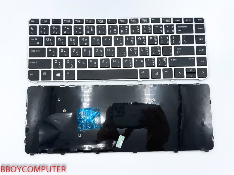 HP Keyboard คีย์บอร์ด HP Elitebook 745 G3 840 G3 840 G4 848 G3 TH-EN ไม่มีปุ่ม point stick *+
