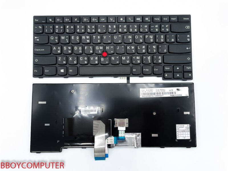 LENOVO Keyboard คีย์บอร์ด LENOVO THINKPAD E450 E450C E455 E460 E465 W450 ไทย-อังกฤษ *+