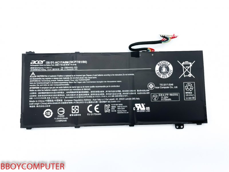 ACER Battery แบตเตอรี่ ACER AC17A8M  s314-52 Spin 3 SP314-52 Acer Travelmate X3410 ( A515-53 ใช้กับแบตรุ่นี้ไม่ได้)