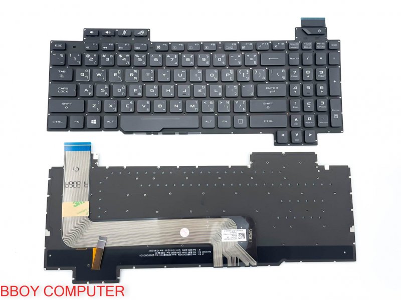ASUS Keyboard คีย์บอร์ด ROG GL703V GL703VD GL703VM GL703G GL703GE GL703GS GL703GM ไทย-อังกฤษ มีไฟ Backlite ***รุ่นนี้มีสายแพร 2 แบบ ต้องแกะเทียบก่อนนะครับ สั่งผิดไม่รับคืนครับ***