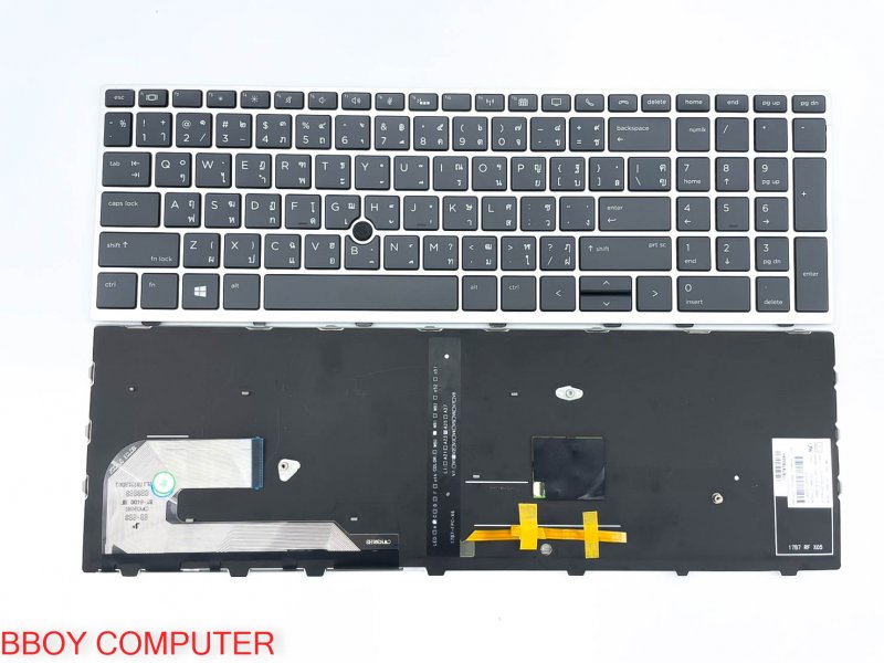 HP Keyboard คีย์บอร์ด ELITEBOOK 850 G5 G6 855 G5 755 G5 ไทย-อังกฤษ มีไฟ backlite