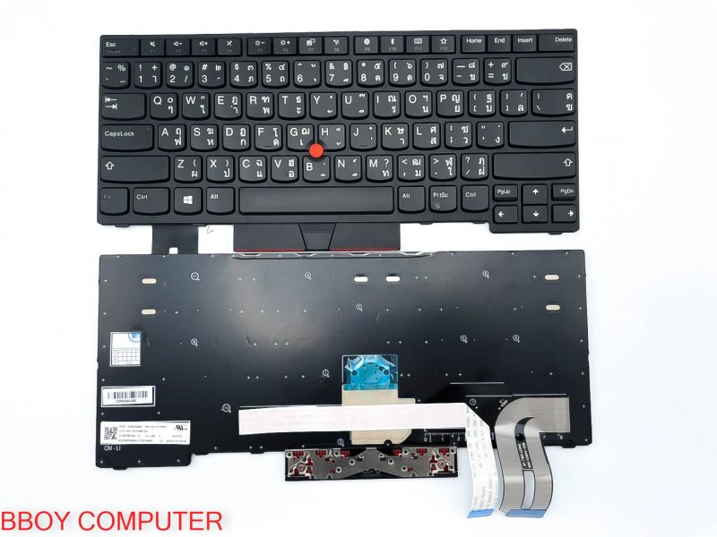 LENOVO Keyboard คีย์บอร์ด Lenovo Thinkpad E480 E485 E490 L480 L380 Yoga T480S t490  ไม่มีไฟ backlite *+