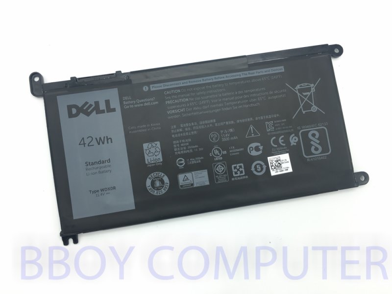 DELL Battery แบตเตอรี่ ของแท้ INSPIRON WDXOR WDX0R P74G 13-5368 3481 3480 3580 3581 3585 3593 15 78 13 7368 7460 7472 7572  Inspiron 15 7580 Vostro 14 5468 5471 15 5568 7560 5567 Inspiron 14-5480 13-7368 13-5378 14-7460 17-5770 13 5379 15 7570 ( latitude 3580 3490 3590 3390 เฉพาะแบต 42Wh) สำหรับ CPU GEN 8 ขึ้นไป wdx0r   ( 15 5583 รุ่นนี้มี 2 type ต้องแกะเทียบก่อนสั่ง ) 5567 5568 5570  