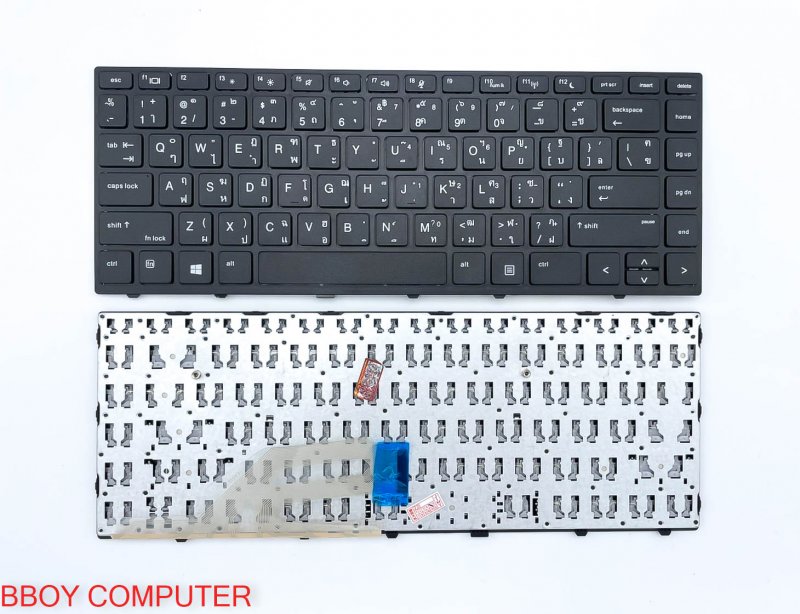 HP Keyboard คีย์บอร์ด Probook 430 G5 440 G5 445 G5 ไม่มีไฟ backlite ไทย-อังกฤษ(สีดำ) *+