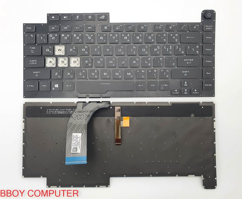 ASUS Keyboard คีย์บอร์ด ASUS  G531 G531G gl542l ไทย อังกฤษ มีไฟ backlite  รุ่นนี้ต้องแกะเทียบก่อนนะครับ ซื้อผิดไม่รับคืนนะครับ *+