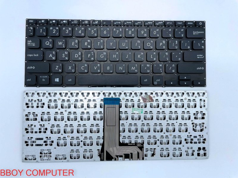 ASUS Keyboard คีย์บอร์ด ASUS X412 X412D X412U X412UA ไทย อังกฤษ สีดำ *+