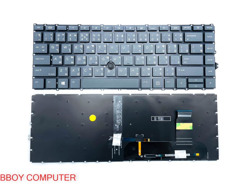 HP Keyboard คีย์บอร์ด HP ELITEBOOK 840 G7 TH-EN มีไฟ Backlite