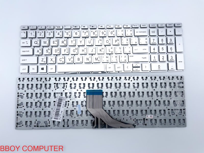 HP Keyboard คีย์บอร์ด HP 15-DA 15-DB 15-CX 15-CS 15-DK 15-DF 15s-du สีบรอนส์  TH-EN