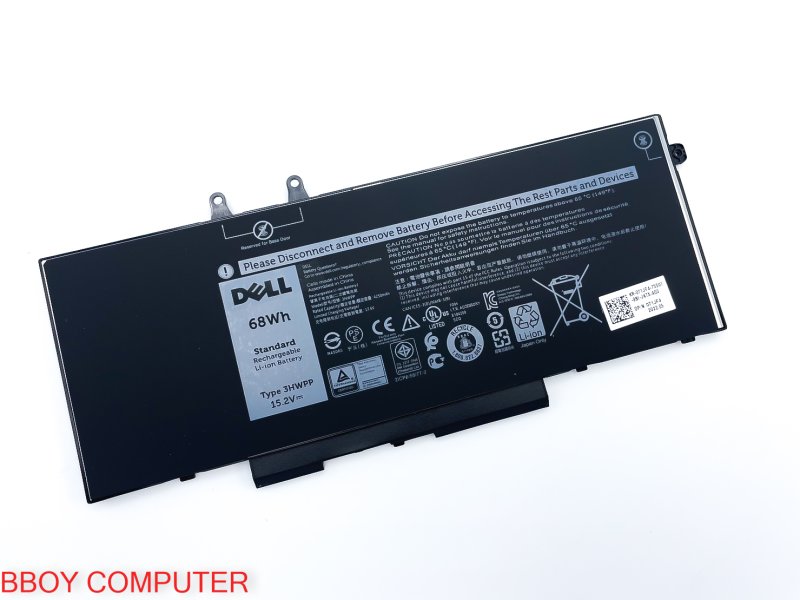 DELL Battery แบตเตอรี่ Dell Latitude type 3hwpp 68Wh 5501 5510 5511 5401 5410 5411 E5410 E5510 E5401 E5501 E5411 E5511 Precision 3551 3541 for Inspiron 17 7500 7506 2-in-1 ต้องแกะดูที่แบตเดิมก่อนสั่งซื้อนะครับ  **