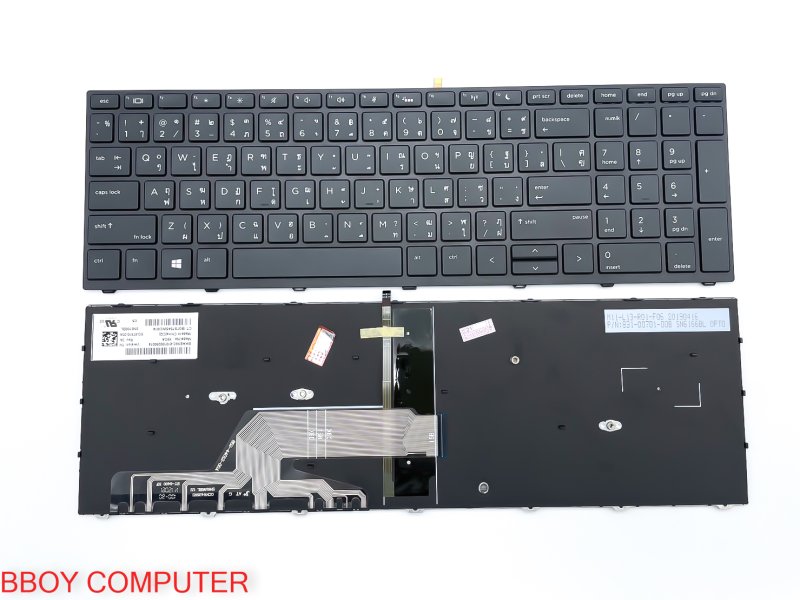 HP Keyboard คีย์บอร์ด  Hp Probook 450 G5 455 G5 470 G5 ไทย อังกฤษ มีไฟ Backlit  ***+++