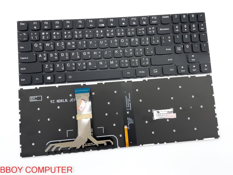LENOVO Keyboard คีย์บอร์ด Legion Y7000P Y530-15ICH Y530-15ICH-1060 Y7000P-1060 Y540-15ICH Y540-15IRH y545 -15 y520-15 สีดำ มี ไฟBacklite ไทย-อังกฤษ รุ่นนี้ปุ่มฟังค์ชั่นด้านบนอาจสลับกัน ต้องเทียบกับของร้านก่อน  *+
