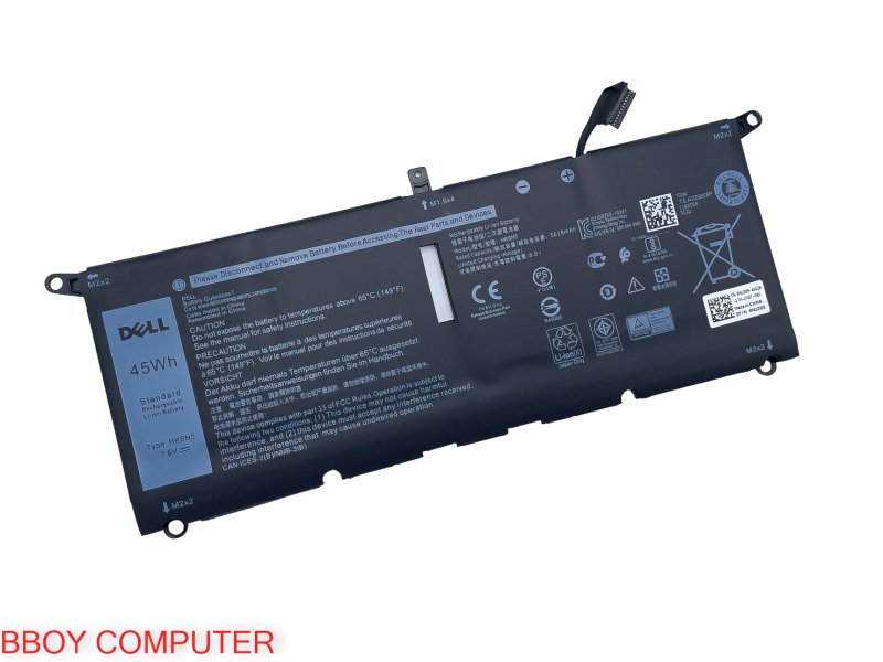 DELL Battery แบตเตอรี่ ของแท้ DELL HK6N5 XPS 13 5390 9370 9380 inspiron13- 5391 13-5390 7391 45Wh ต้องแกะดูที่แบต รุ่นนี้มี 2 แบบ หรือแจ้งเลข service tag ใต้เครื่องมานะครับ *+
